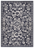 Tappeto salotto floreale moderno colore blu scuro- UN2089