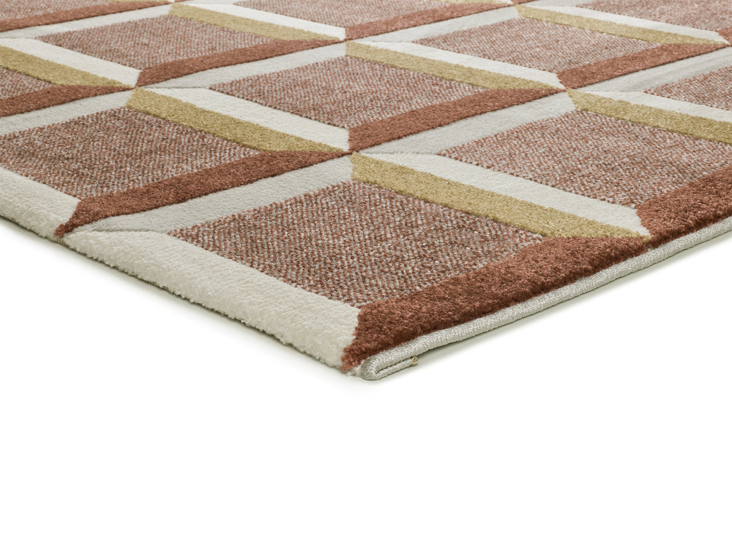 Tappeto soggiorno moderno colore mattone terracotta- UN2090