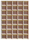 Tappeto soggiorno moderno colore mattone terracotta- UN2090