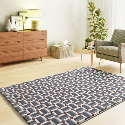 Tappeto blu moderno living salotto- UN2006