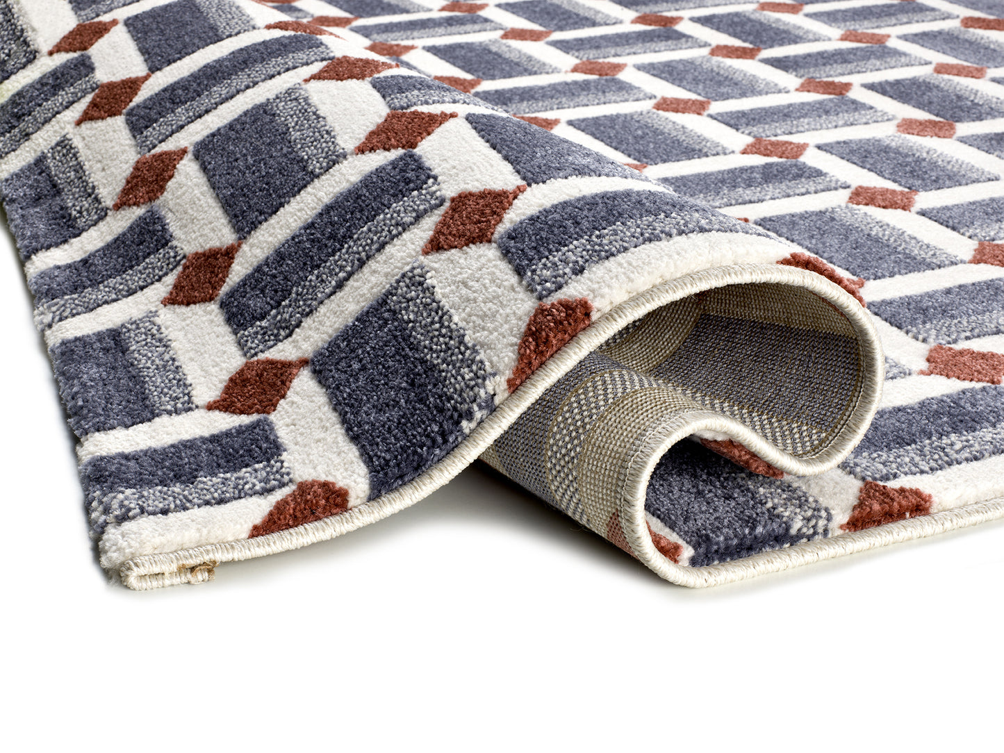 Tappeto blu moderno living salotto- UN2006