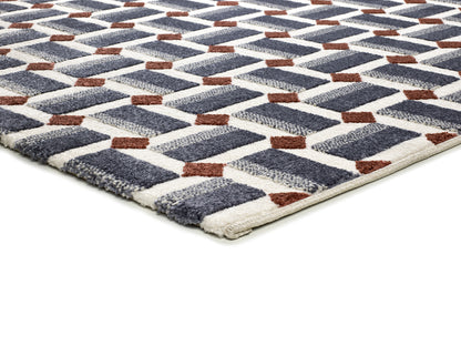 Tappeto blu moderno living salotto- UN2006