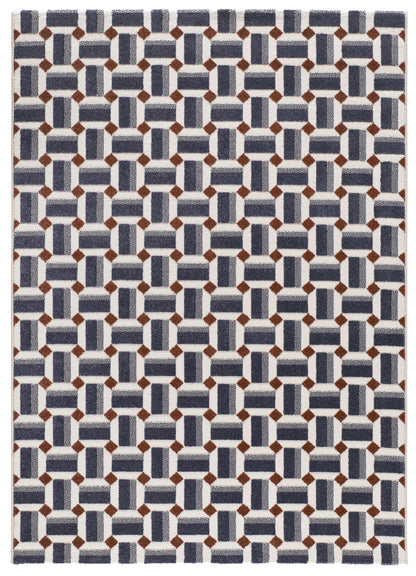 Tappeto blu moderno living salotto- UN2006