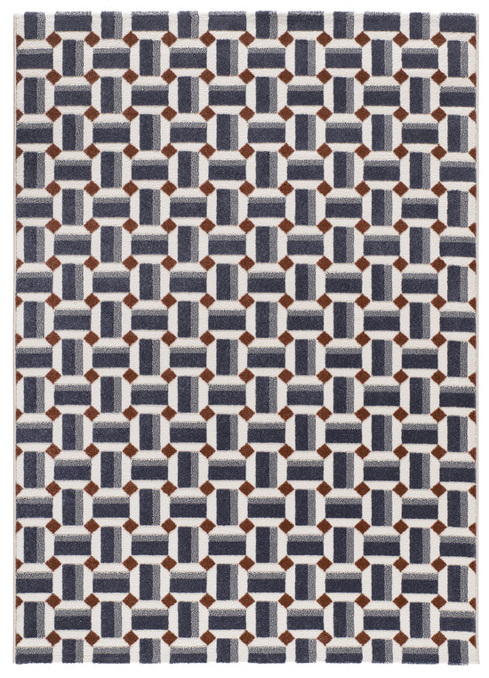 Tappeto blu moderno living salotto- UN2006