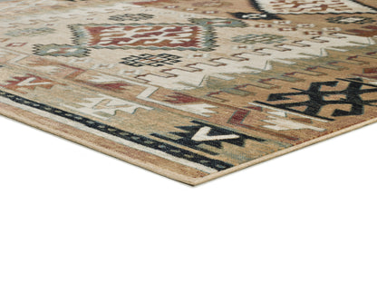 Tappeto orientale disegno caucasico finta seta leggero  - UN5002