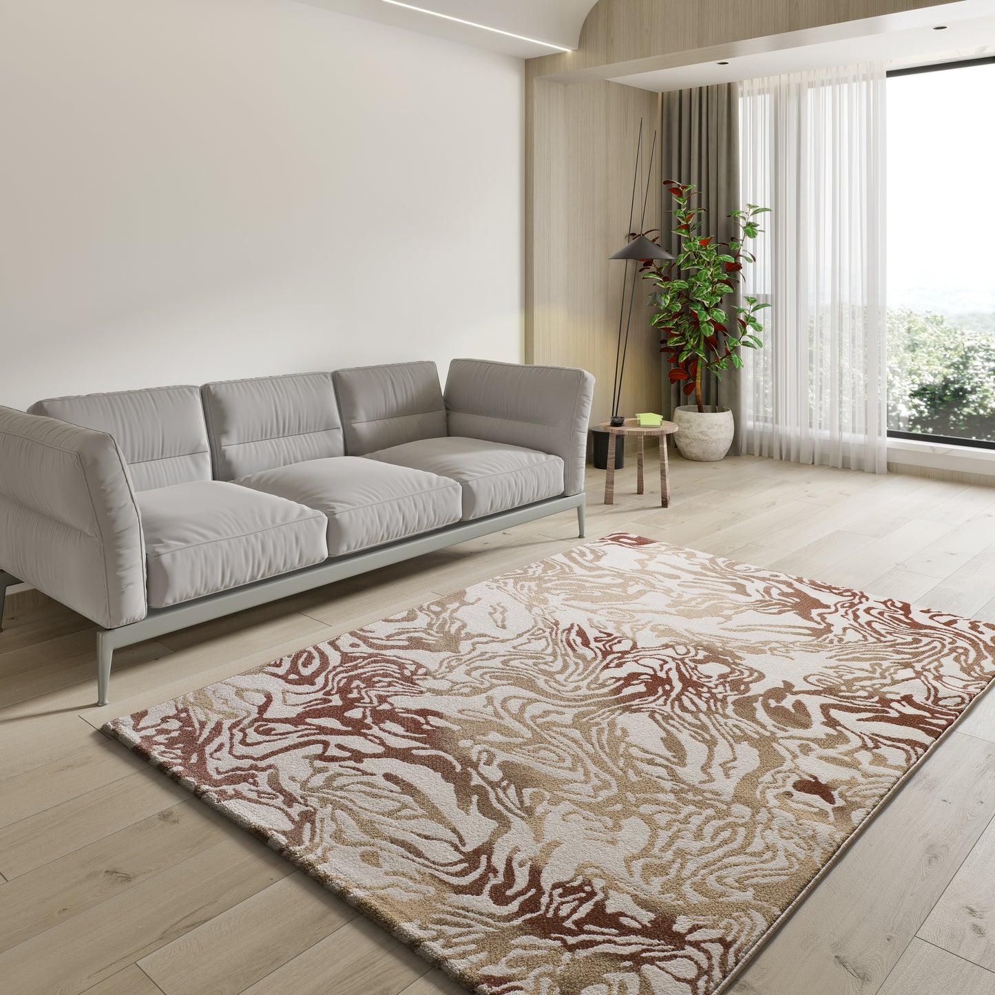 Tappeto moderno terracotta mattone salotto soggiorno moderno - UN2009