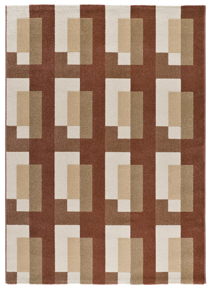 Tappeto casa terracotta mattone salotto soggiorno moderno - UN2091