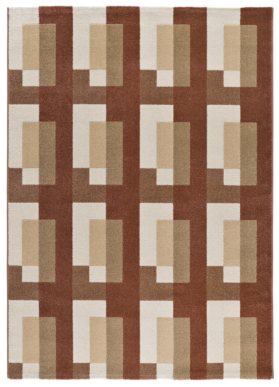 Tappeto casa terracotta mattone salotto soggiorno moderno - UN2091