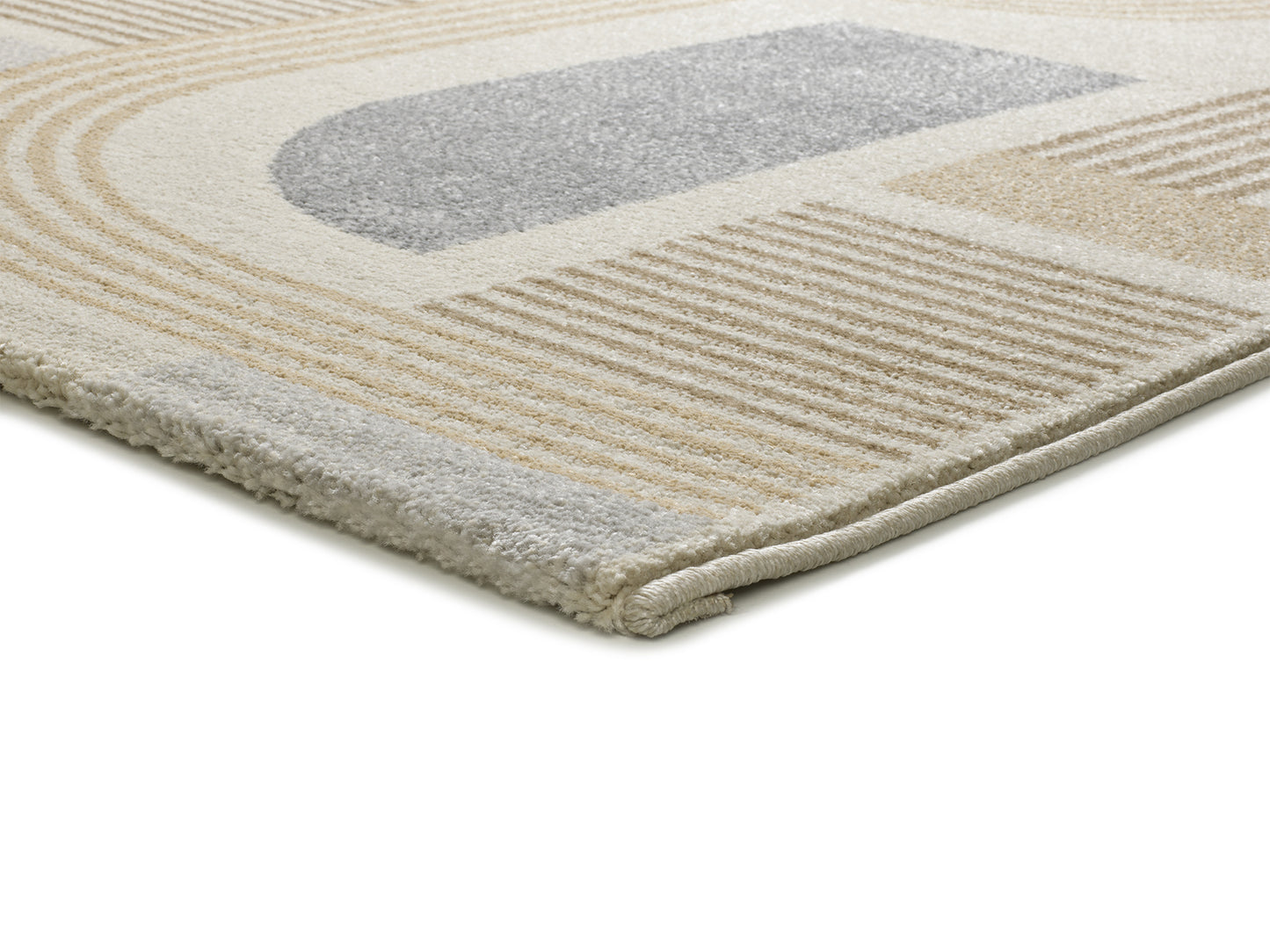 Tappeto moderno geometrico beige panna salotto soggiorno  - UN2011