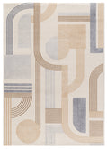 Tappeto moderno geometrico beige panna salotto soggiorno  - UN2011