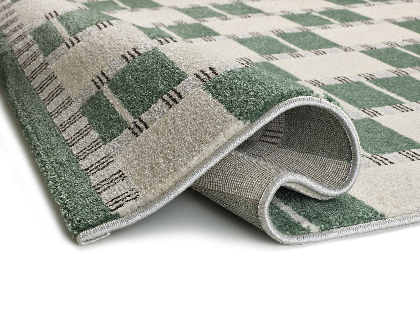 Tappeto per salotto verde geometrico moderno - UN2013