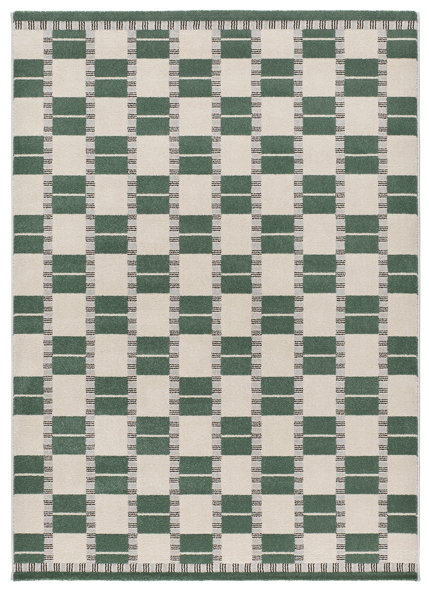 Tappeto per salotto verde geometrico moderno - UN2013