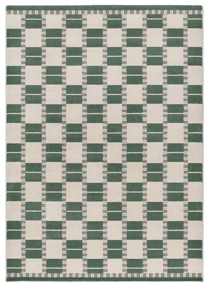 Tappeto per salotto verde geometrico moderno - UN2013