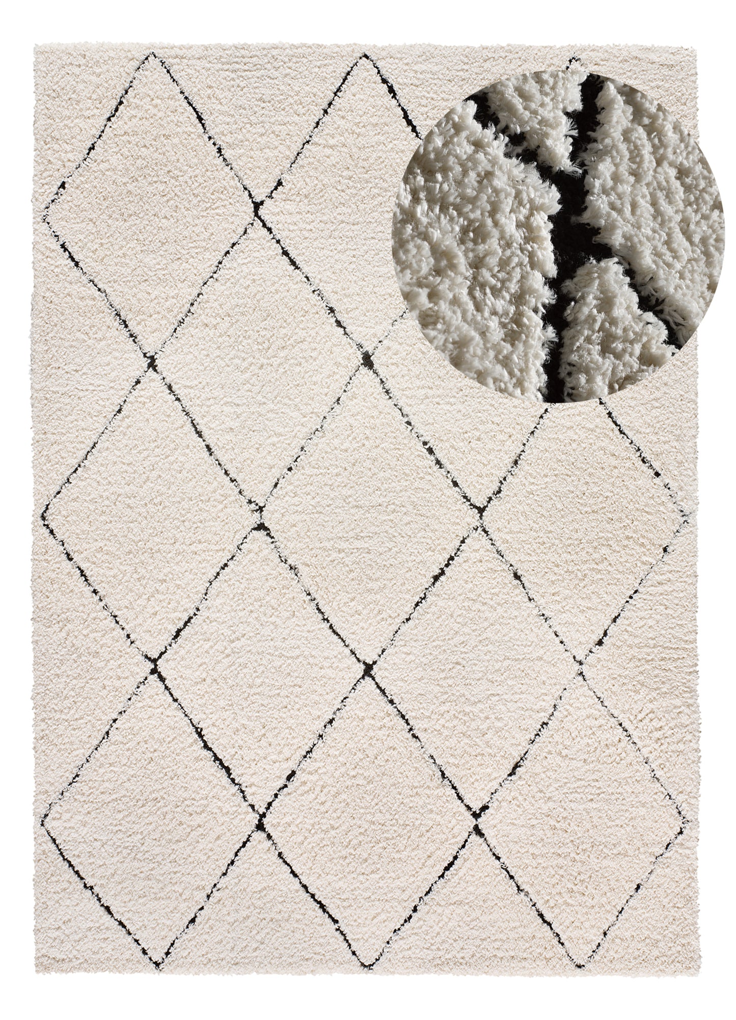 Tappeto per camera salotto stile scandinavo colore bianco - UN2015