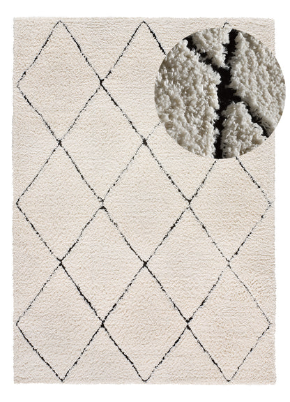 Tappeto per camera salotto stile scandinavo colore bianco - UN2015