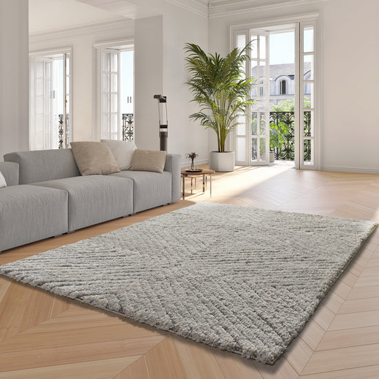 Tappeto per camera salotto stile industrial colore grigio - UN2016