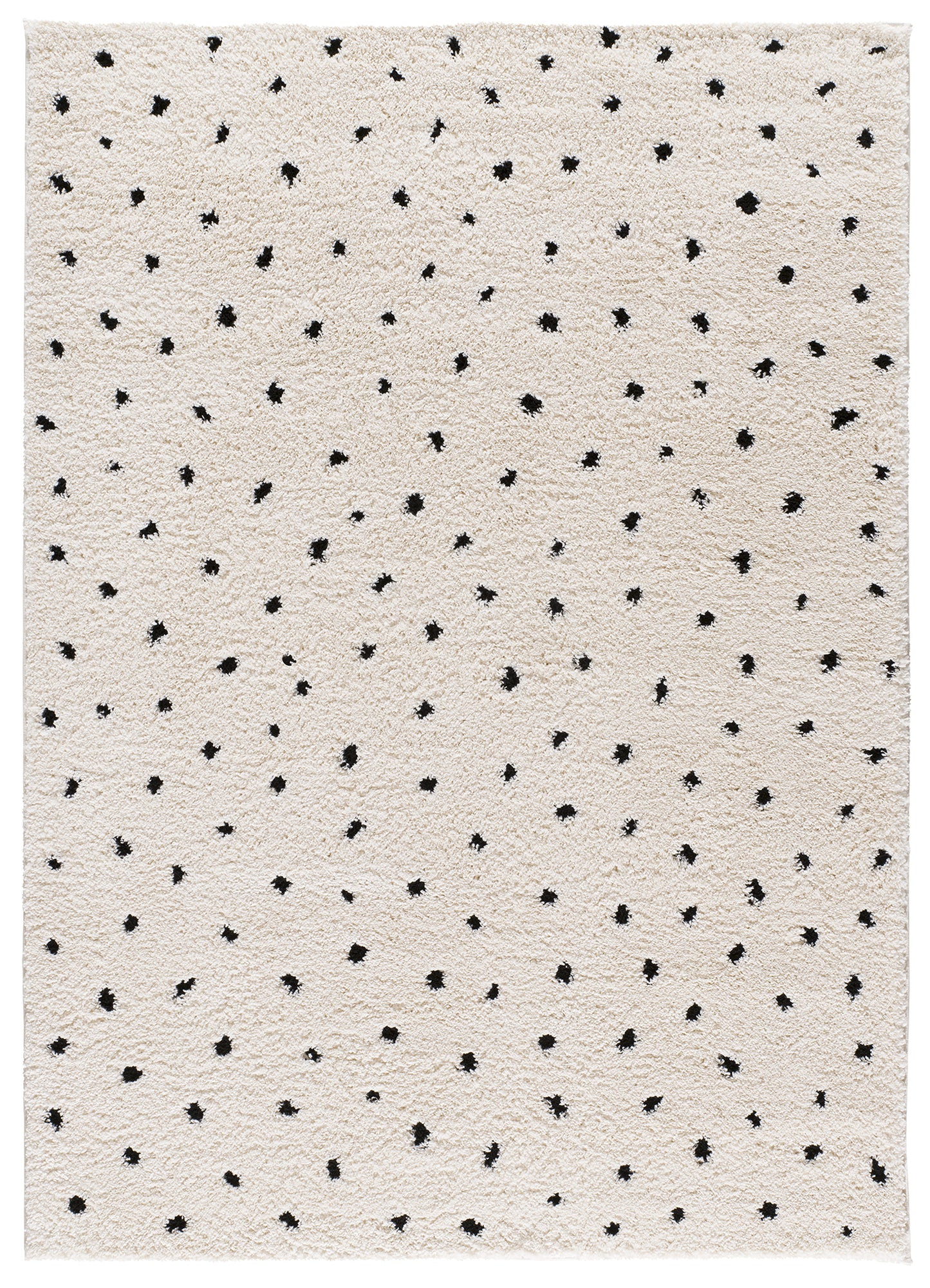 Tappeto per camera salotto disegno a pois colore bianco - UN2018
