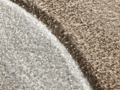 Tappeto per salotto disegno a onde beige multicolore - UN2019