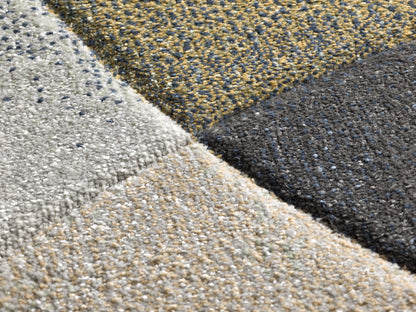 Tappeto per salotto moderno disegno geometrico blu multicolore - UN2020