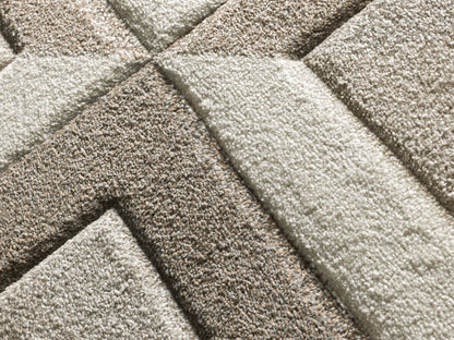 Tappeto per salone moderno beige e marrone - UN2087