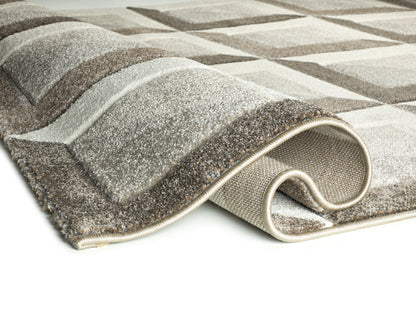 Tappeto per salone moderno beige e marrone - UN2087