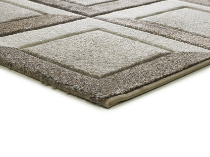 Tappeto per salone moderno beige e marrone - UN2087