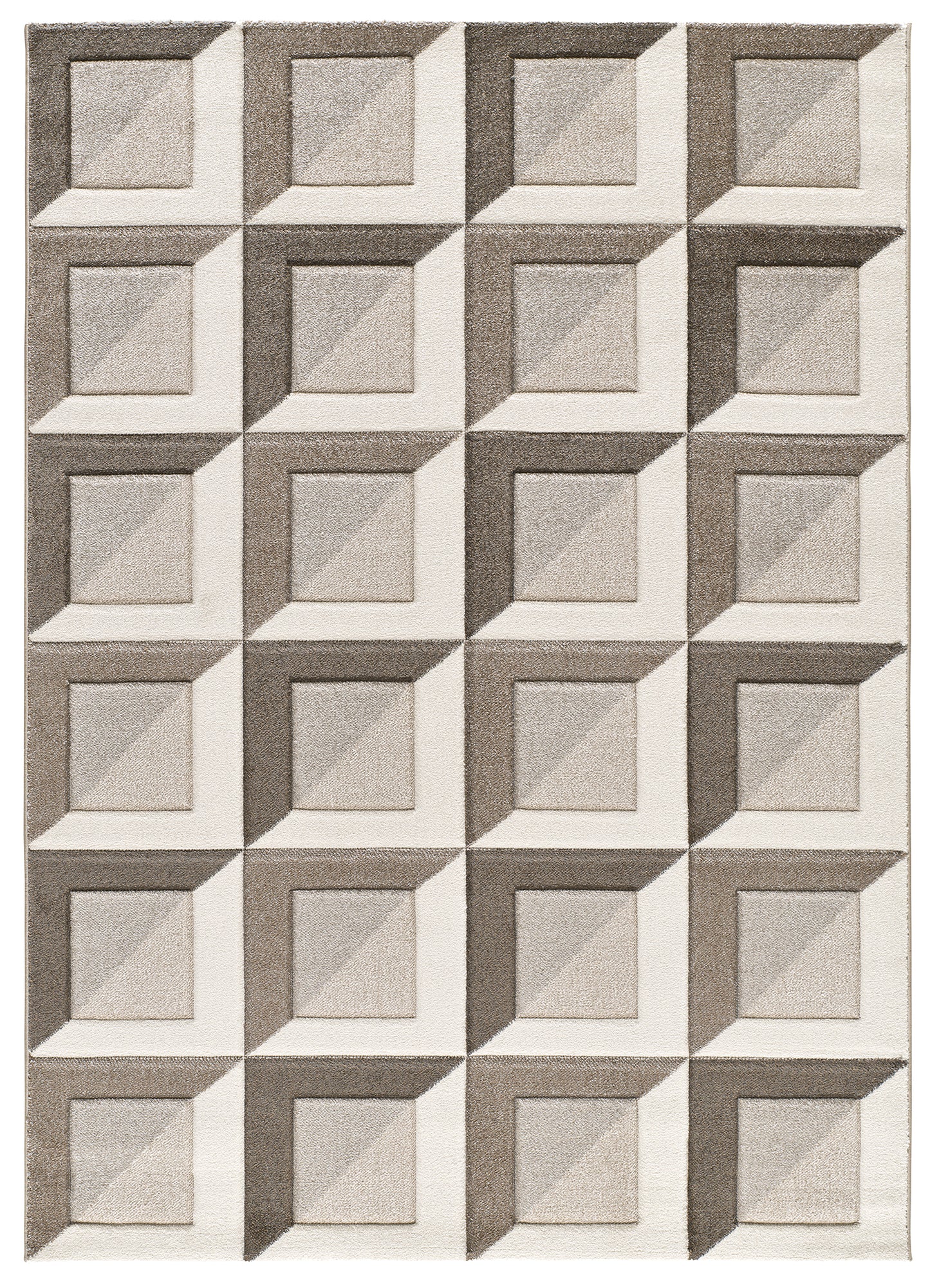 Tappeto per salone moderno beige e marrone - UN2087