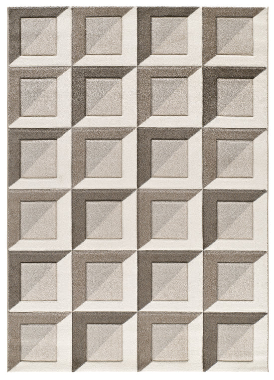 Tappeto per salone moderno beige e marrone - UN2087