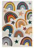 Tappeto cameretta bambini disegno stelle crema multicolore - UN6001