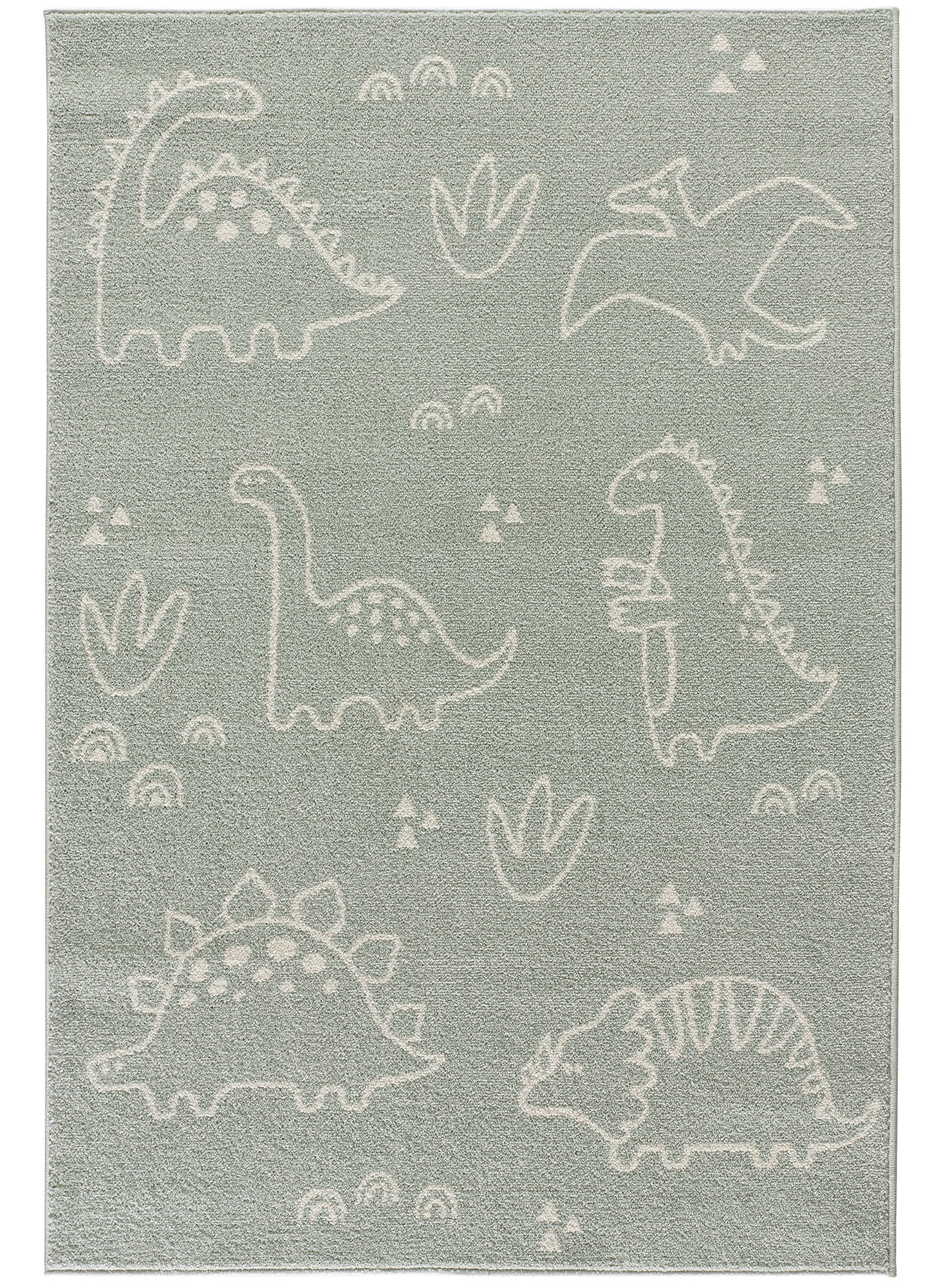 Tappeto cameretta bambini disegno dinosauri verde - UN6004
