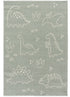 Tappeto cameretta bambini disegno dinosauri verde - UN6004
