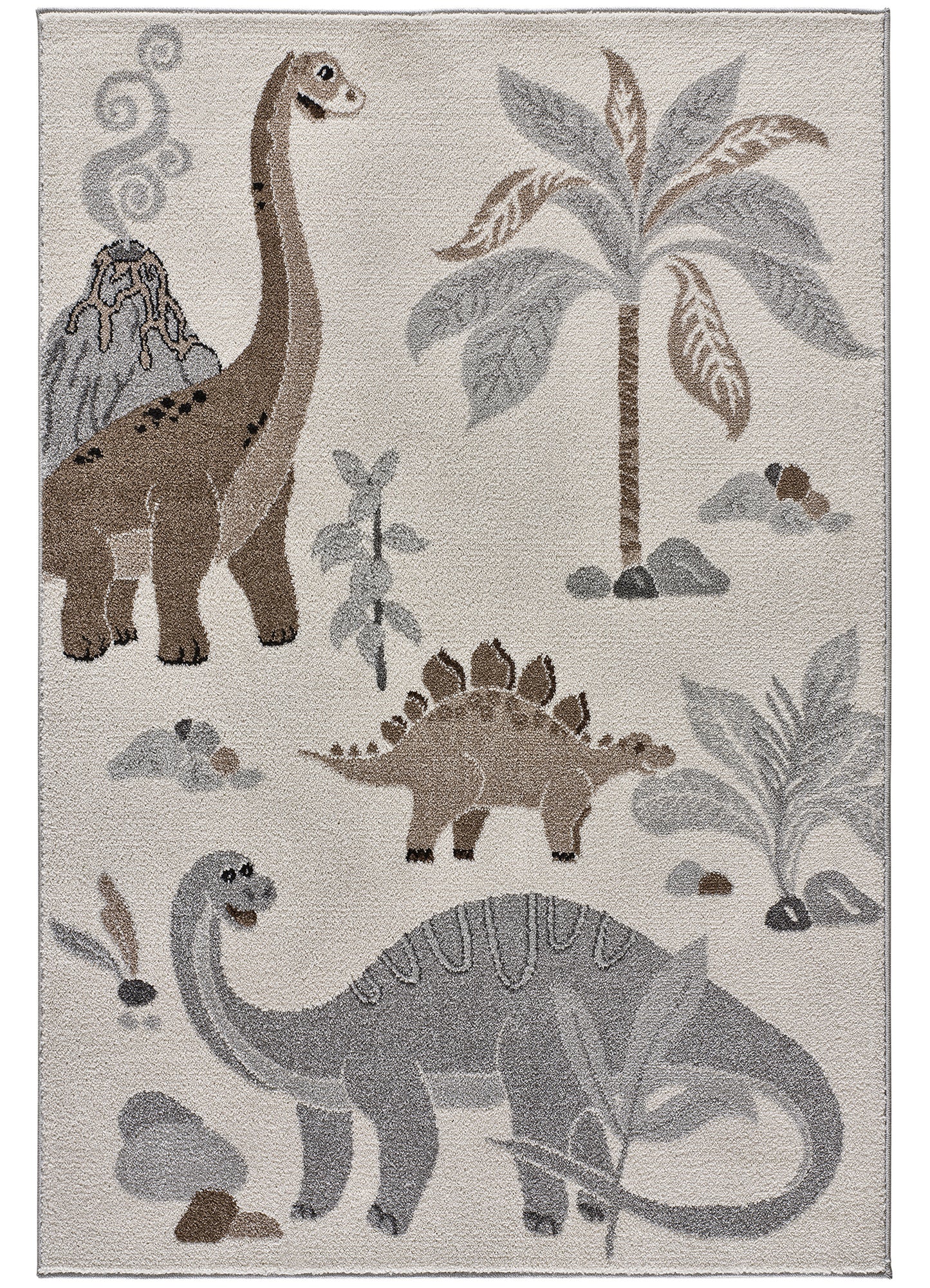 Tappeto cameretta bambini disegno Jurassic bianco - UN6005