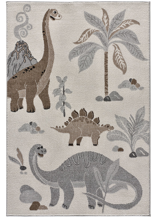 Tappeto cameretta bambini disegno Jurassic bianco - UN6005