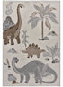 Tappeto cameretta bambini disegno Jurassic bianco - UN6005