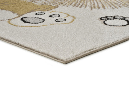 Tappeto cameretta bambini disegno leone bianco - UN6006