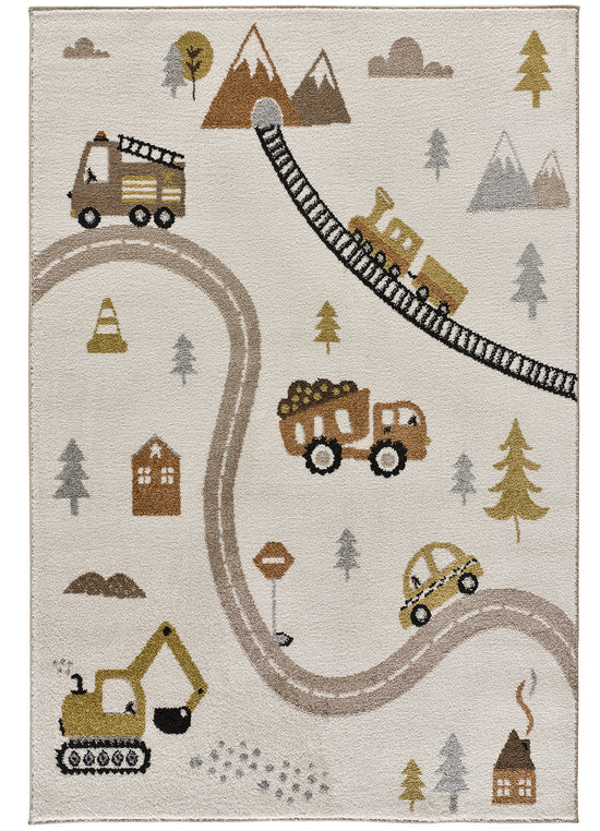 Tappeto cameretta bambini disegno roads multicolore - UN6007