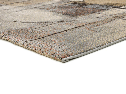 Tappeto arredo moderno disegno astratto beige - UN2022