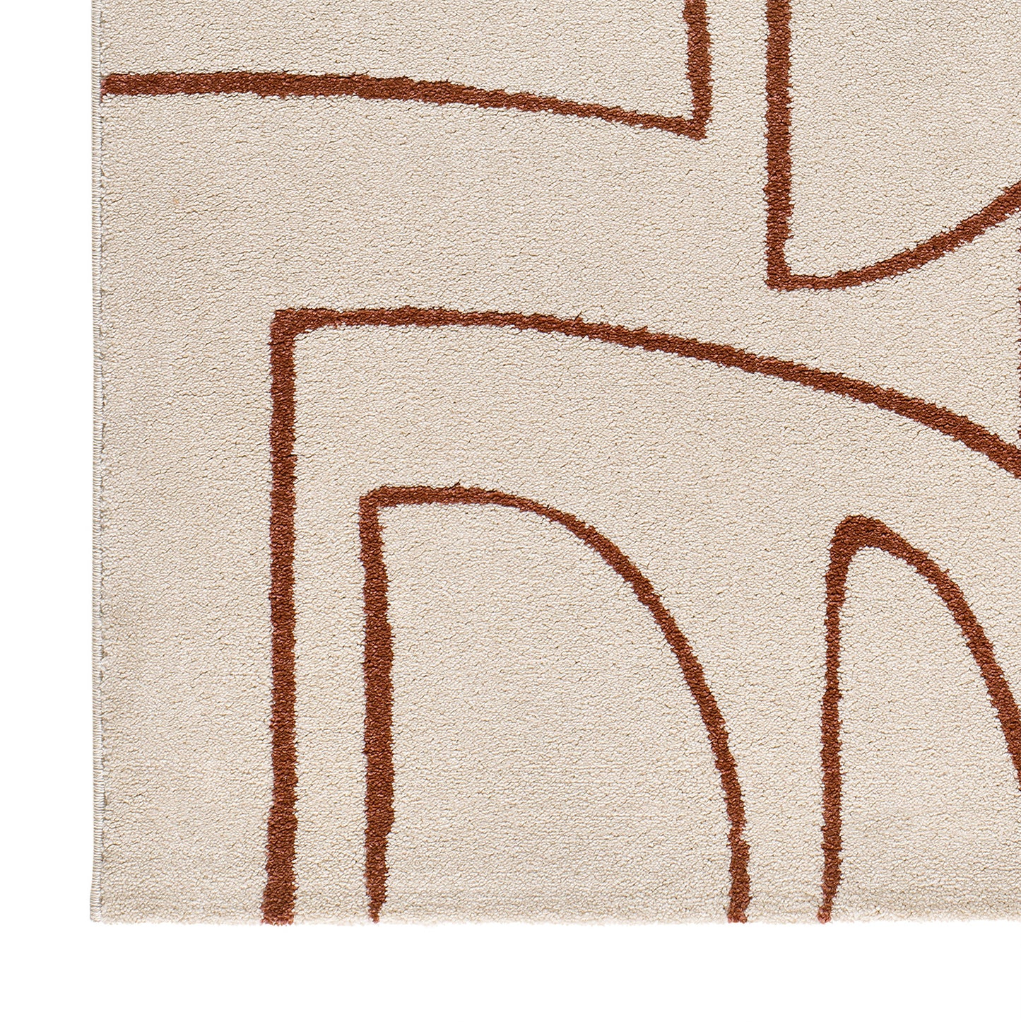 Tappeto arredo casa  disegno minimalista crema terracotta - UN2023
