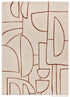 Tappeto arredo casa  disegno minimalista crema terracotta - UN2023
