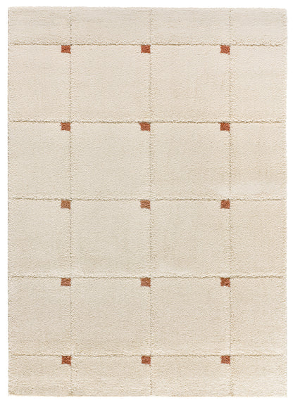 Tappeto arredo casa  colore crema terracotta - UN2026