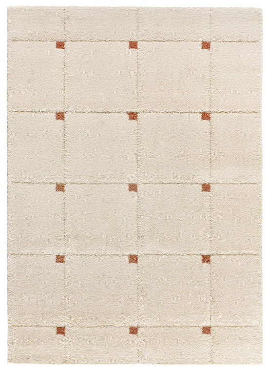 Tappeto arredo casa  colore crema terracotta - UN2026