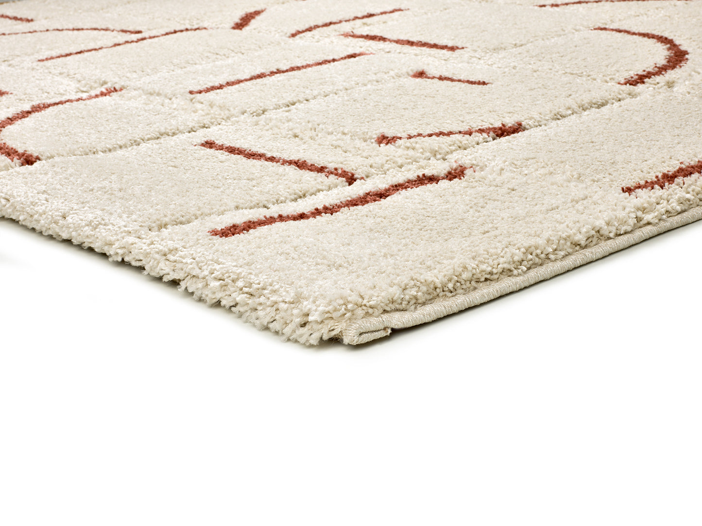 Tappeto moderno stile scandinavo colore crema terracotta - UN2027