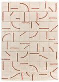 Tappeto moderno stile scandinavo colore crema terracotta - UN2027