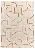 Tappeto moderno stile scandinavo colore crema terracotta - UN2027
