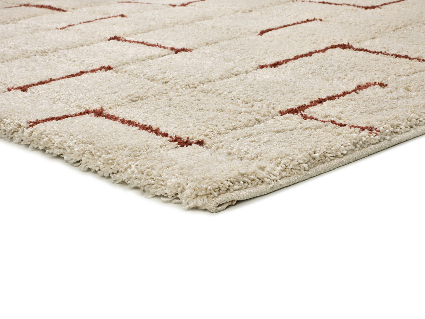 Tappeto arredo moderno colore crema terracotta - UN2028