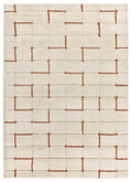 Tappeto arredo moderno colore crema terracotta - UN2028