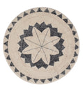 Tappeto rotondo avorio grigio antracite 150 cm cottage - VR2012