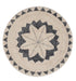 Tappeto rotondo avorio grigio antracite 150 cm cottage - VR2012