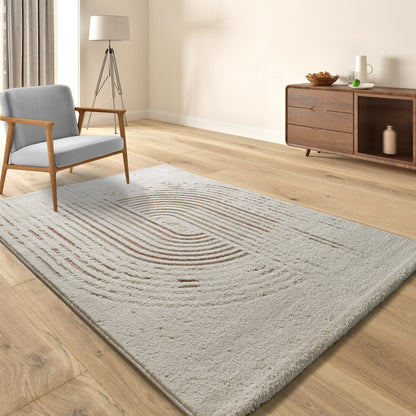 Tappeto sala moderno colore crema multicolore - UN2029
