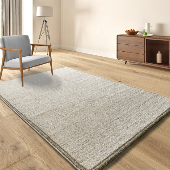 Tappeto moderno sala unicolor crema - UN2030